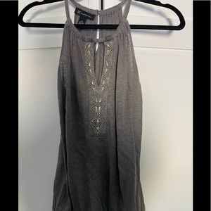 INC Gray Sequined Tank Top